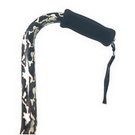 PCP 213801 Adjustable-Height Offset Handle Cane w/ Wrist Strap - Hunter Camouflage