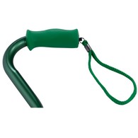 PCP 214172 Offset Cane w/ Soft Silicone Handle - Adjustable Height - Green - Molded Grip