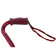 PCP 214174 Offset Cane w/ Soft Silicone Handle - Adjustable Height - Red - Molded Grip