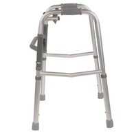 PCP 5051-J Folding Adjustable Walker - Single Release - Junior Size (25"-32") - No Wheels - Rubber Tips
