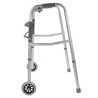PCP 5051-JW Folding Adjustable Walker - Single Release - Junior Size (25"-32") - With Wheels
