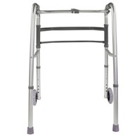 PCP 5051-JW Folding Adjustable Walker - Single Release - Junior Size (25"-32") - With Wheels