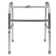 PCP 5051-SR Folding Adjustable Walker - Single Release - Adult and Jr. Sizes - Wheel Options - Gray