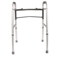 PCP 5052-DR Folding Adjustable Walker - Double Release - Adult and Jr. Sizes - Wheel Options - Gray
