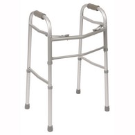 PCP 5052-DR Folding Adjustable Walker - Double Release - Adult and Jr. Sizes - Wheel Options - Gray