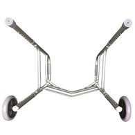 PCP 5052-W Folding Adjustable Walker - Double Release - Adult Size (32"-39") - With Wheels