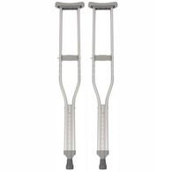 PCP 5092 Push-Button Adjustable-Height Underarm Crutches - For Hgt. 5'2"-5'10" - Adult Regular Size