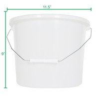 PCP 5115 Replacement Pail for Standard & Bariatric Commodes - White - 2.5 gal