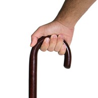 PCP 5127 Wood Cane with Round Handle - Mahogany - Large Grip