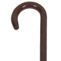 PCP 5135 Wood Cane with Round Handle - Walnut - Small Grip