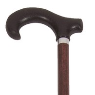 PCP 5148 Wood Cane with Derby Handle - Walnut - Medium Grip