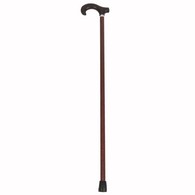 PCP 5148 Wood Cane with Derby Handle - Walnut - Medium Grip