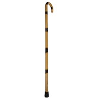 PCP 5160 Wood Cane with Round Handle - Carved Veneer Mahogany - Large Grip
