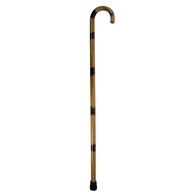 PCP 5160 Wood Cane with Round Handle - Carved Veneer Mahogany - Large Grip