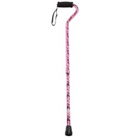 PCP 5180 Adjustable-Height Offset Handle Cane w/ Wrist Strap