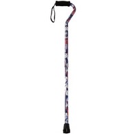 PCP 5180 Adjustable-Height Offset Handle Cane w/ Wrist Strap