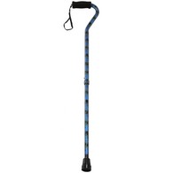 PCP 5180 Adjustable-Height Offset Handle Cane w/ Wrist Strap