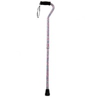 PCP 5180 Adjustable-Height Offset Handle Cane w/ Wrist Strap