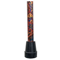 PCP 5182 Adjustable-Height Offset Handle Cane w/ Wrist Strap - Paisley Pattern