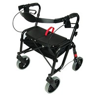 PCP 5305 Lightweight Adjustable Rollator - Black