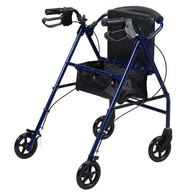 PCP 5311-BL Rollator with Curved Backrest - Blue - Adult