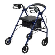 PCP 5311-BL Rollator with Curved Backrest - Blue - Adult