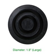 PCP 6101-B Pair of Replacement Crutch Tips (Pair) - Black - Large (1" Dia.)