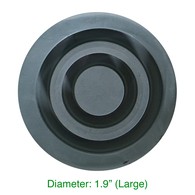 PCP 6101-G Pair of Replacement Crutch Tips (Pair) - Gray - Large (1" Dia.)