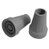 PCP 6101-G Pair of Replacement Crutch Tips (Pair) - Gray - Large (1" Dia.)