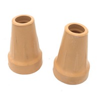 PCP 6101-T Pair of Replacement Crutch Tips (Pair) - Tan - Large (1" Dia.)