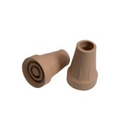 PCP 6101-T Pair of Replacement Crutch Tips (Pair) - Tan - Large (1" Dia.)