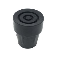 PCP 6103-B Pair of Replacement Cane Tips for All PCP Canes - Black - 1 in Dia.