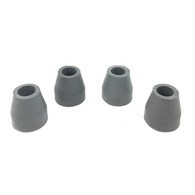 PCP 6106-G Replacement Quad Cane Tips - Gray - 5/8 in Diameter (4 Pack)