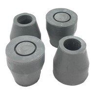 PCP 6106-G Replacement Quad Cane Tips - Gray - 5/8 in Diameter (4 Pack)