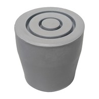 PCP 6113-G Replacement Tips for Walker or Commode - 1 in Dia. - Gray (4 Pack)