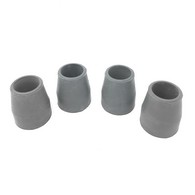 PCP 6113-G Replacement Tips for Walker or Commode - 1 in Dia. - Gray (4 Pack)
