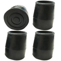 PCP 6114 Replacement Tips for Walker or Commode - 1 in Diameter (4 Pack)