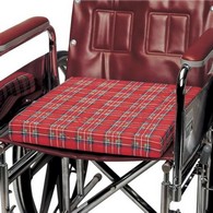 PCP 6227 Foam Wheelchair Cushion - Plaid Cover