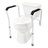 PCP 7009 Adjustable Toilet Safety Frame - Silver Frost