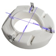 PCP 7020 Universal Raised Toilet Seat - Low Profile - 5 in Rise - High Profile
