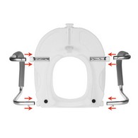 PCP 7021 Removable Arms For Molded Toilet Seat Riser - White