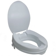 PCP 7022-P Molded Toilet Seat Riser with Lid - White