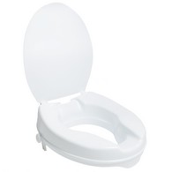 PCP 7022 Molded Toilet Seat Riser with Lid - 2 in Height