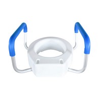 PCP 7027 Elevated Toilet Seat - 4 Inch Riser with Removable Side Rails & Removable Arms