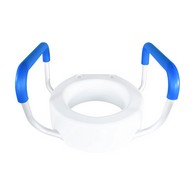 PCP 7027 Elevated Toilet Seat - 4 Inch Riser with Removable Side Rails & Removable Arms