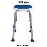 PCP 7101 Adjustable Padded Round Safety Stool - Blue