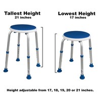 PCP 7101 Adjustable Padded Round Safety Stool - Blue