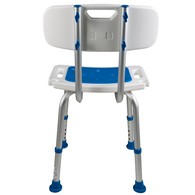 PCP 7103 Adjustable Padded Bath Safety Seat with Backrest - Blue