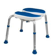PCP 7104 Adjustable Padded Bath Safety Seat with Hygienic Cutout - Blue