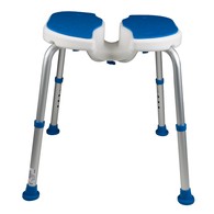 PCP 7104 Adjustable Padded Bath Safety Seat with Hygienic Cutout - Blue